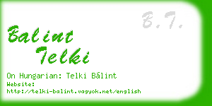 balint telki business card